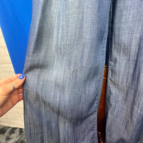 💙|•STANDARDS & PRACTICES•| Lightweight Denim Wide Leg Jumpsuit Size Large - Picture 8 of 14